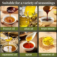 470ml Oil Sprayer for Cooking 2-in-1 Olive Oil Dispenser Thick Glass Bottle