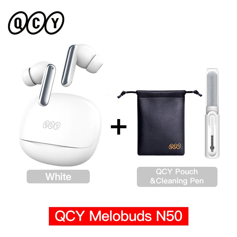 QCY Melobuds N50 ANC Wireless Earbuds Bluetooth 5.4 with 6 Mic Noise Cancellation